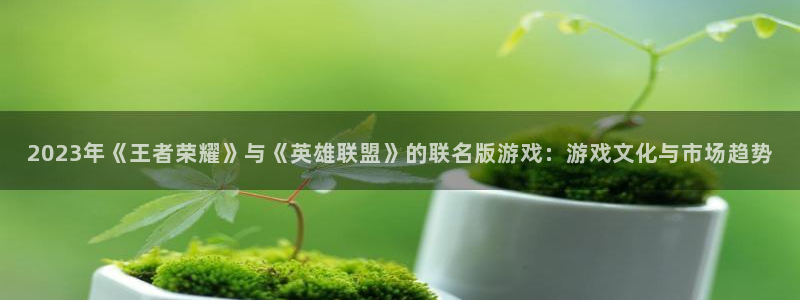 银河(galaxy)子公司怎么样知乎：2023年《王者荣耀》与《英雄联盟》的联名版游戏：游戏文化与市场趋势
